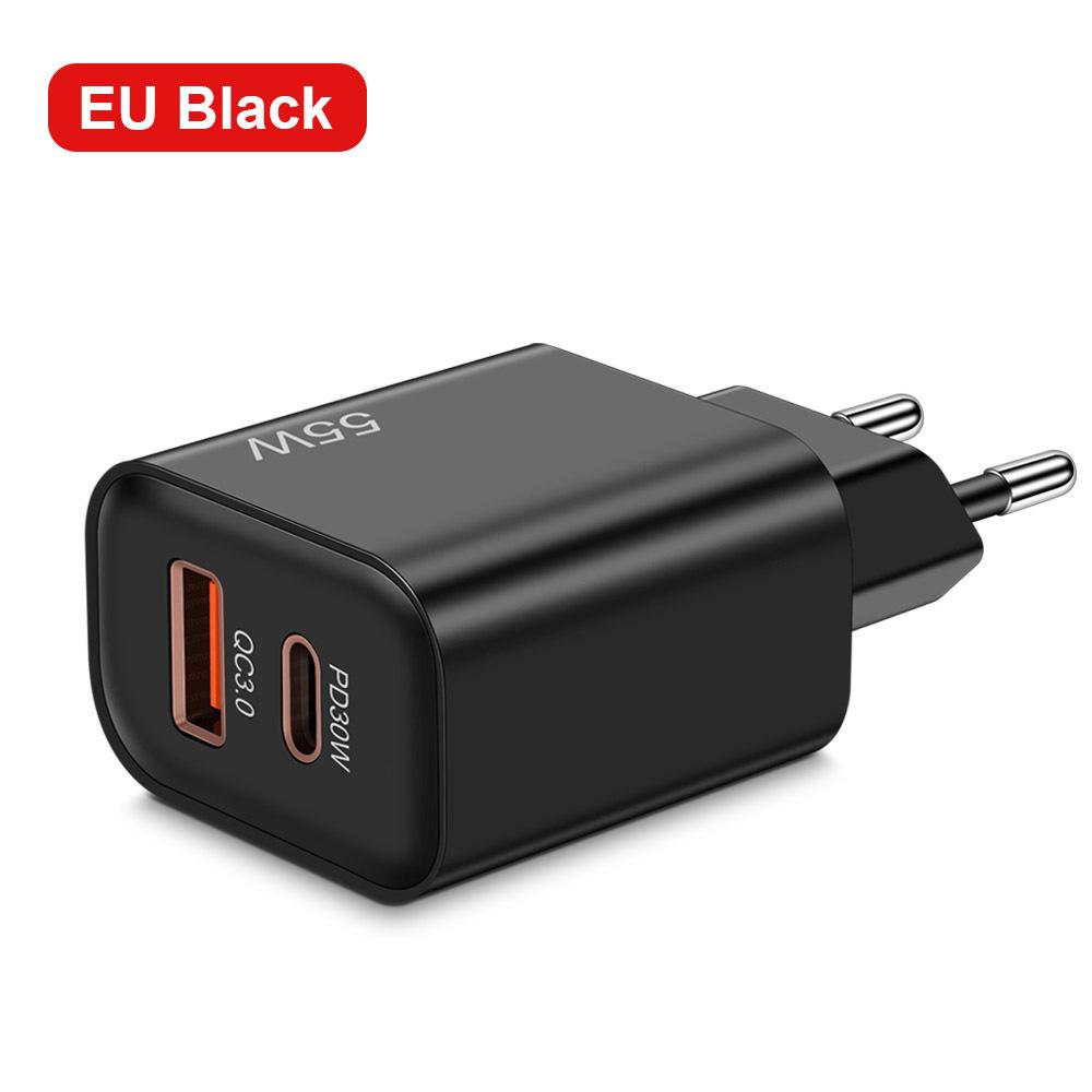 Мобильное зарядное устройство 55 Вт с двумя портами USB и Type-C PD, супербыстрая зарядка