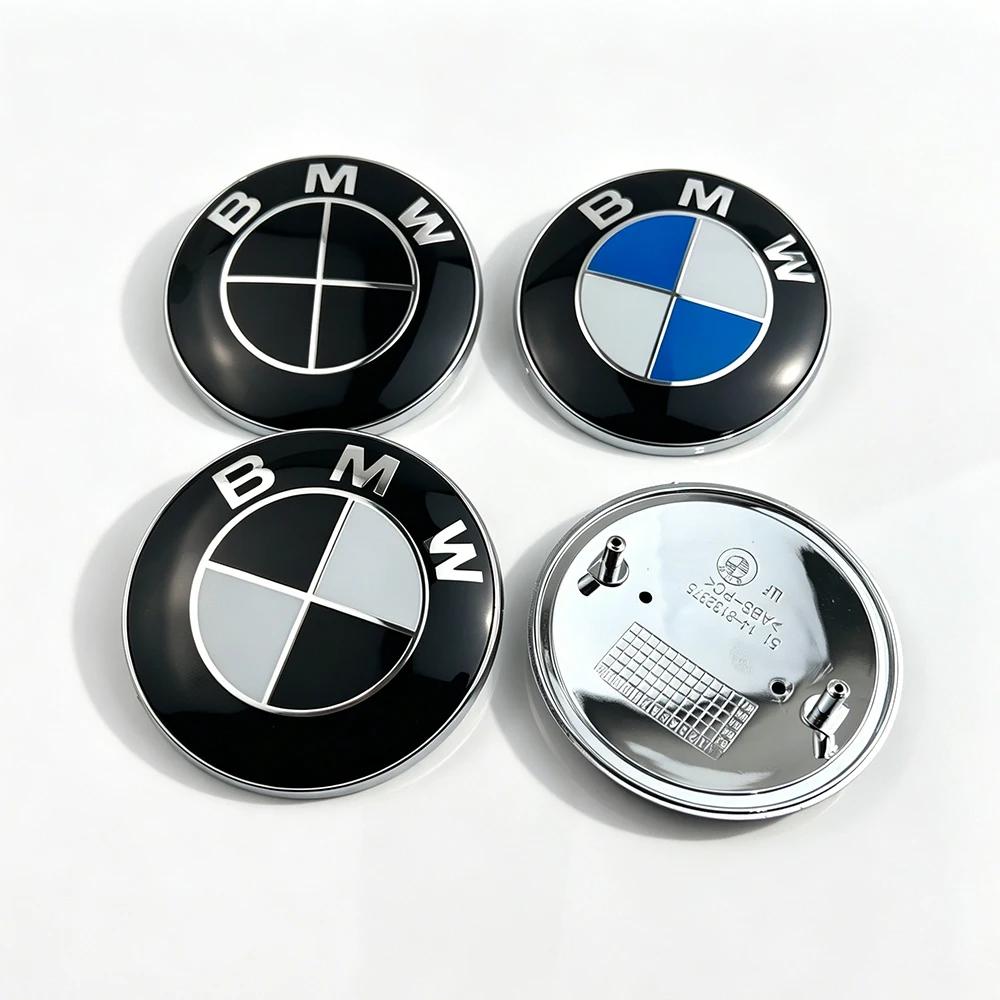 2pcs 82mm 74mm Car Front Hood Bonnet Emblem Logo Rear Trunk Badge For BMW E34 E36 E46 E61 F90 E91 E92 F07 F10 E60 F18 F20 F30 CW4