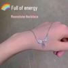 Angel Wings Moonstone Necklace: Elegant, Luxurious & Versatile Clavicle Chain for Women
