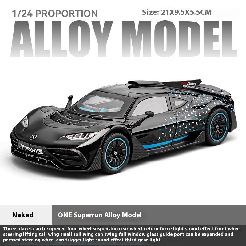 New 1:24 Mercedes-Benz AMG ONE Super Racing Alloy Die-cast Car Model Sound and Light Collectible Hobby Adult Birthday Gift Boy Trendy Toy Ornaments