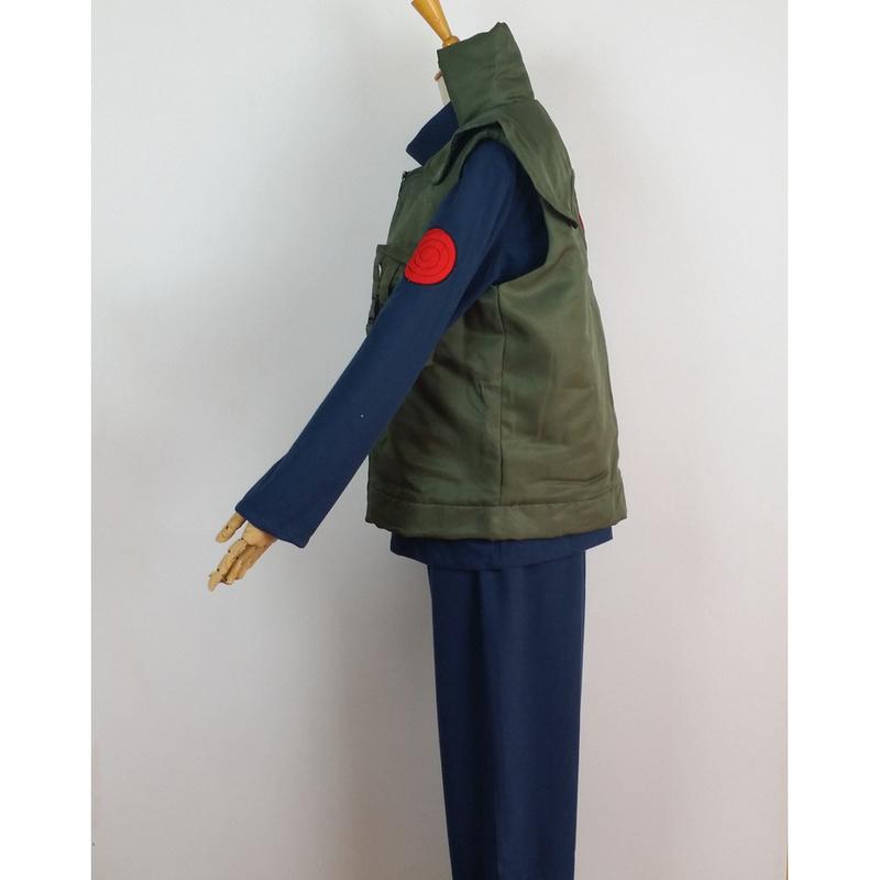 Japanese Anime Cartoon Cosplay Costumes Hatake Kakashi Full Set Green Ninja Unisex Vest Garment