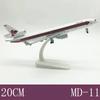 Масштаб 1/400 Самолет Thai Airways MD-11 20см MD11 Металлический сплав Литье под давлением Модель самолета Дисплей Коллекция Авиация Самолеты Декор