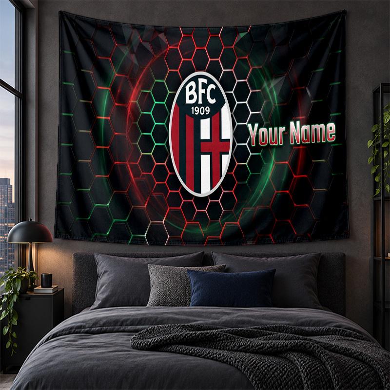 Personalized Tapestry Wall Hanging Bologna FC Pattern Art Background Cloth