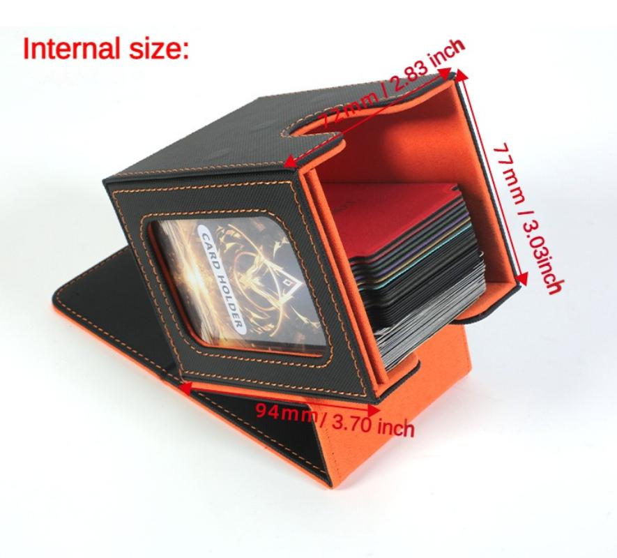 100+ Load Trading Card Deck Box for MTG Commander Display with 2 Dividers Game Sports Card Storage Box PU Magnet Deck Case