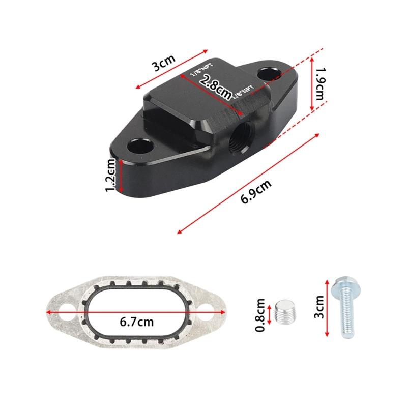 Aircraft Grade Aluminum Bypass Guard Cover (2x 1/8" NPT Ports) for LS Engines Enhancing Cooling Efficiency and Longevity