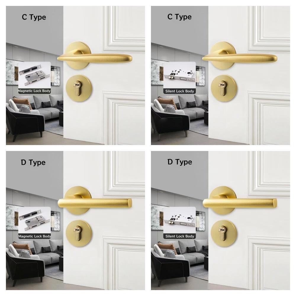 Competitive Price Privacy Door Knob Lock Easy Install  Lever Door Lock Handles Set Replacement Kit With All Screws Installation