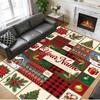 Christmas Custom Name Printed Square Area Rug Soft Non Slip Floor Carpet For Bedroom Holiday Gift