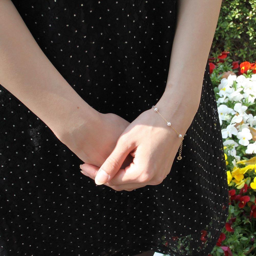 Жемчужный браслет Waltz K18 Жемчужный браслет [Moon Label] Женский [Подарочная упаковка]