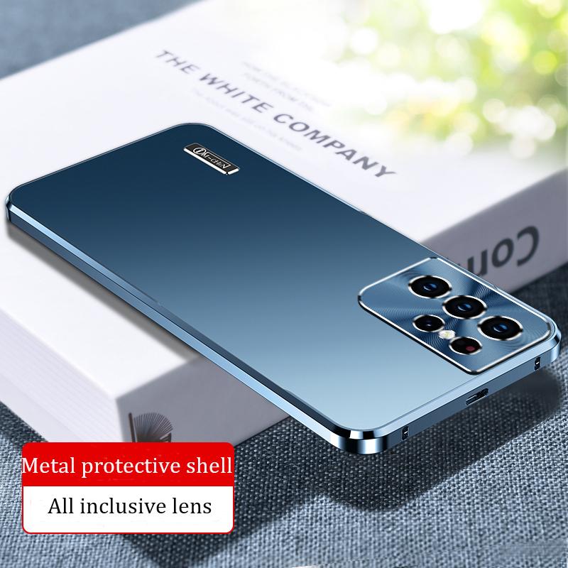 Luxury Metal Magnetic Camera Protective Case for Samsung Galaxy S25 S24 S23 Ultra S22 Plus S21 Aluminium Alloy Phone Shell Cover
