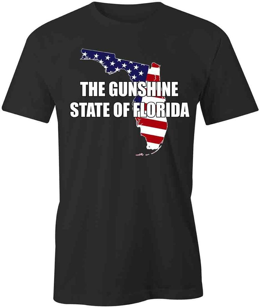 THE GUNSHINE STATE OF FLORIDA TShirt Tee Short-Sleeved Cotton CLOTHING S1BCA506