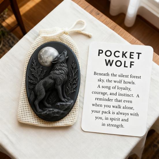 Animal Pocket Hug with Positive Card Emotional Support Love Heart Wolf Turtle Owl Rabbit Crow Pocket Token Decoration Inspirational Encouragement Gift
