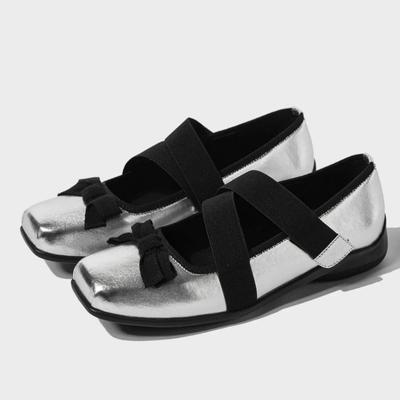 Модные дизайнерские весенние женские туфли Мэри Джейн Модные туфли с квадратным носком Комфортные женские туфли на плоской подошве с мягкой подошвой Женские удобные балетки