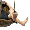 Красивая Подвесная Статуэтка Декор в Форме Качающегося Мальчика Яркая Деликатная Смоляная Подвесная Статуэтка Модель для Сада