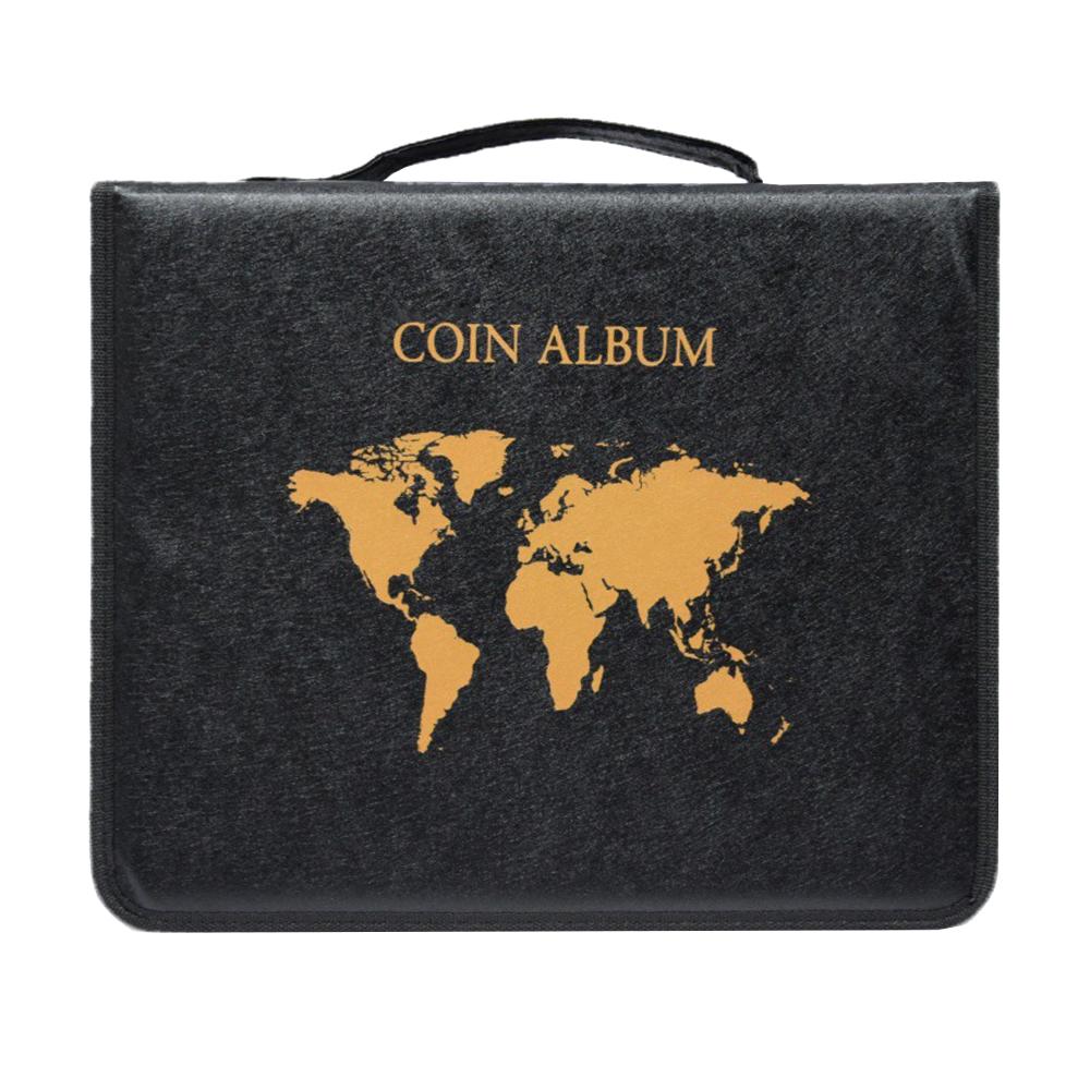 Книга-держатель для коллекции монет для коллекционеров 200 карманов и 30 обложки для хранения бумажных денег