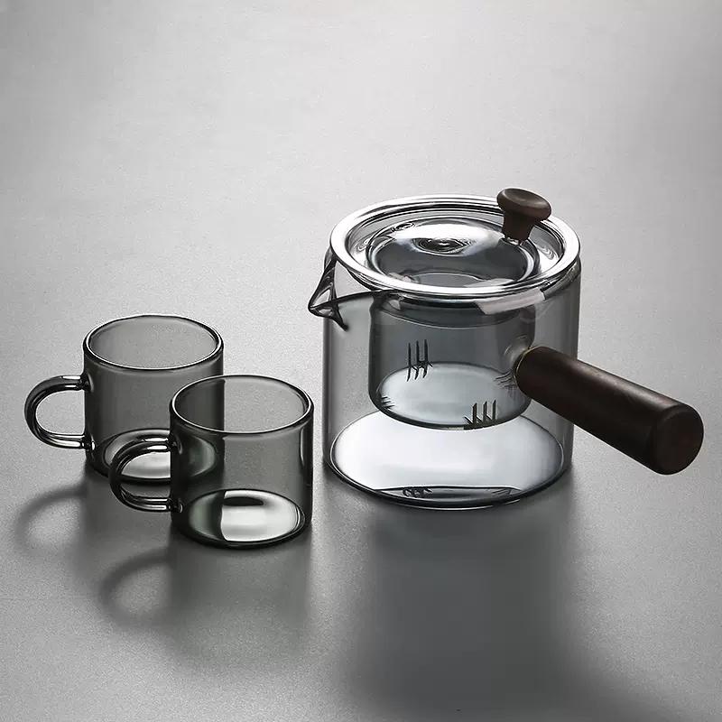 Чайник из высокотемпературного стекла с высоким содержанием кремния и бора Чайник для домашней кухни Можно нагревать Чайный сервиз для приготовления чая на плите