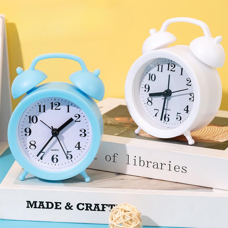 Креативный маленький будильник для спальни, студенческий бесшумный прикроватный будильник, персонализированный простой будильник для ленивых, детский мультяшный будильник