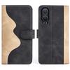 For OnePlus Nord CE4 Lite 5G/Oppo K12x 5G (China) Phone Case Splicing Color Leather Wallet Cover