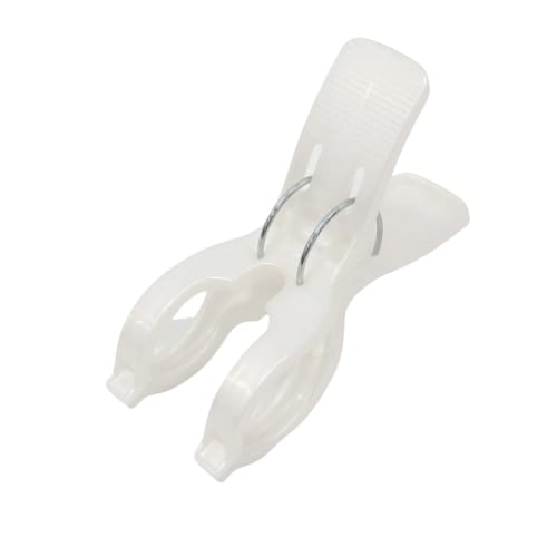 Towa Sangyo Neosul Double Spring Clothespins, Wide Pole Pinch, White/Blue, Approx. 6.4 x 3.9 x 9.5 cm, Pack of 6