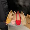 Французский красный свет рот одинарные туфли женские 2025 весна новая сказочный стиль с юбкой универсальные туфли-бини туфли Мэри Джейн