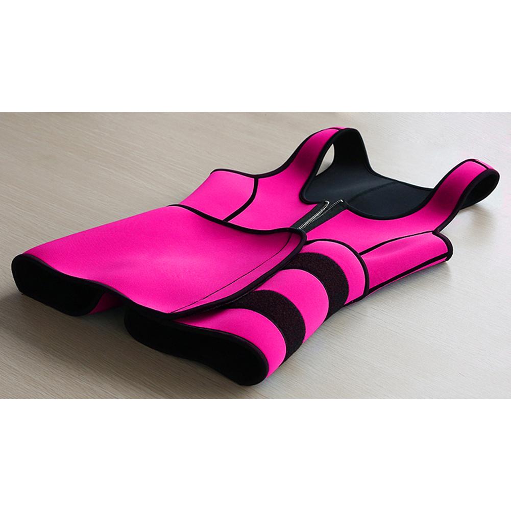 Female Zipper-Style Adjustable Neoprene Corset Sweat Absorbing Vest for Yoga Gym Running Fitness Weight Loss
