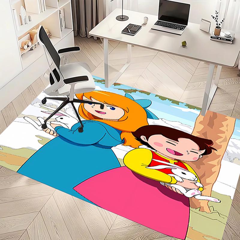 1pc Heidi Print Area Rug - Soft, Washable Non-Slip Indoor Mat, Living Room, Home Office Decorative Rug,Office Decorative