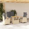 VidaXL Garden Dining Set with Cushions 4 Pcs, Patio Table, Patio Furniture, Outdoor Furniture, Beige 3277491