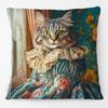 Vintage Royal Dogs And Cats Portraits Cushion Cover Poodle Border Collie Jack Russell Labrador Dog Pillowcase