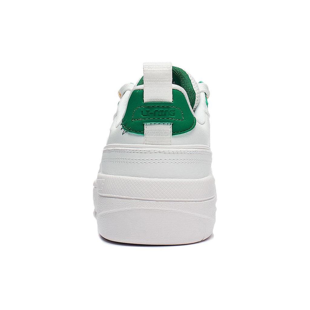 Li-Ning Common 80s Comfortable Versatile Lightweight Durable Low-Top Skate Shoes Women Sneakers White Green AGCT228-1