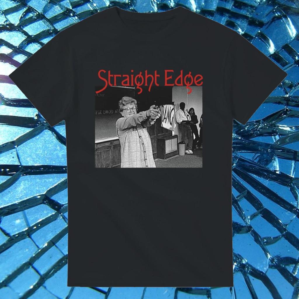Straight edge she wrote - Heavyweight Unisex Crewneck T shirt | Gildan® 5000 Black