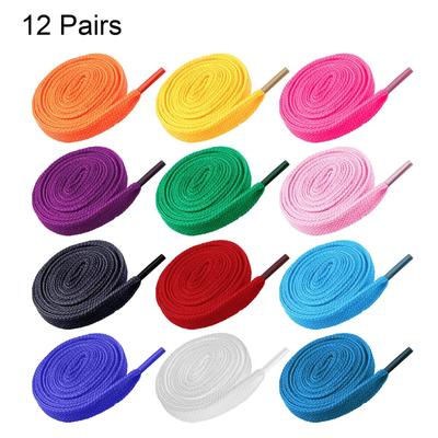12 пар сменных плоских шнурков для спортивной обуви