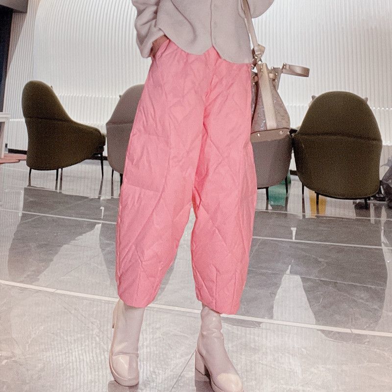 Winter Thicken Harem Capris Pants Down Cotton Warm Casual Thick Windproof Fluffy Women Pantalones Snow Wear Waist