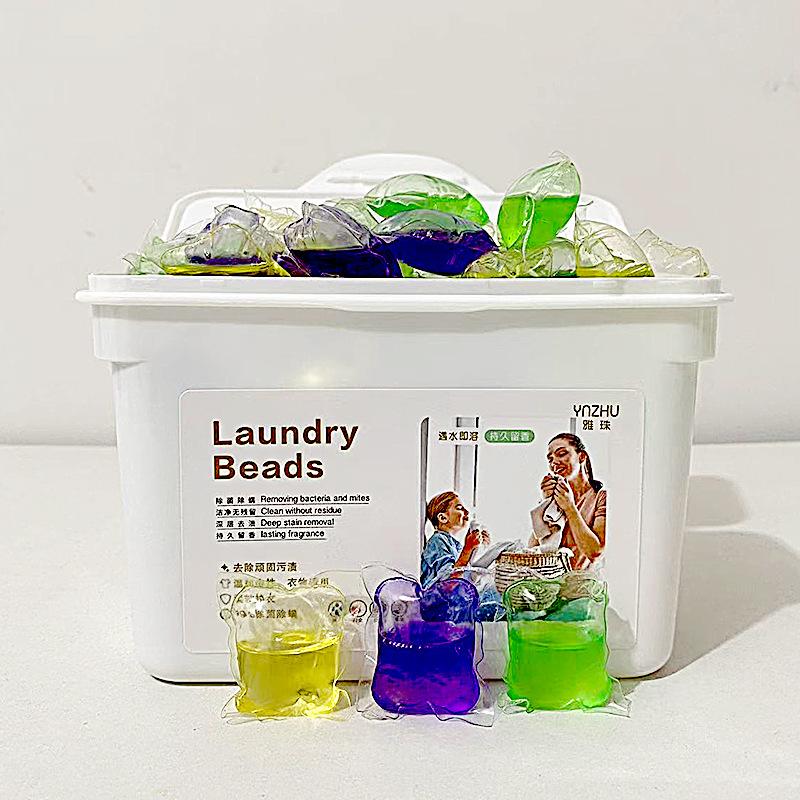 Three-in-one Boxed Laundry Beads with Fragrance Beads Long-lasting Fragrance Laundry Beads Soft and Mite-removing Multi-effect Laundry Detergent