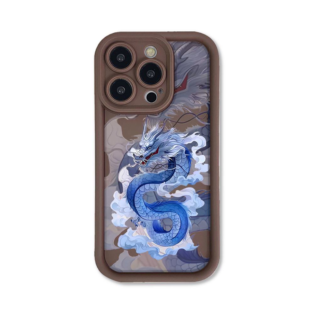 Премиальный чехол Dragon для iPhone 15 Pro Max с защитой от падений. Подходит для iPhone 14 Pro и 13/12. Мелкое отверстие для транспортировки.