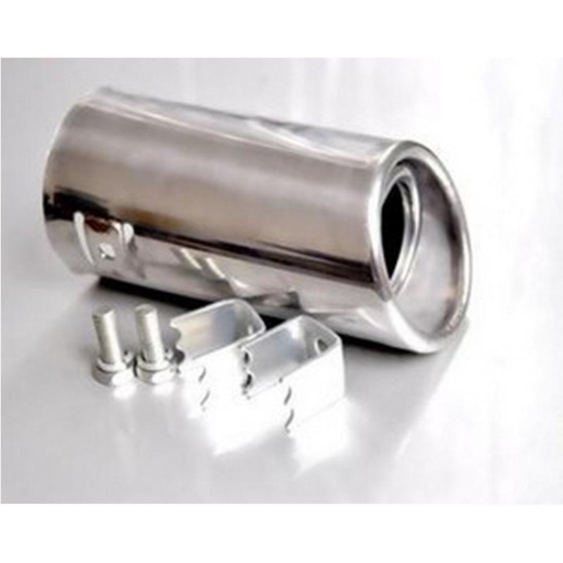 Exhaust Muffler Pipe 51mm Inlet Diameter Stainless Steel Slanting Round Exhaust Muffler Pipe Modified Tail Throat A2X