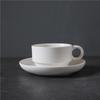 White Porcelain Coffee Cup And Saucer Set, Simple Ceramic Cup, Afternoon Tea, Creative Espresso Coffee Cup, Water Cup