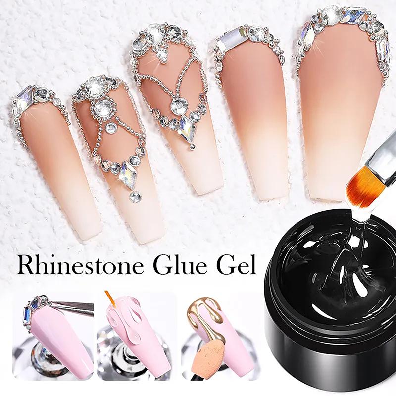 Glue Gel Set Mirror Nail Powder Solid Patch Glue Transparent Adhensive Glue Gel Glue Gel Reinforcement Gel