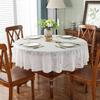 ПВХ Круглая Скатерть Водонепроницаемая Маслостойкая Скатерть Горячее Тиснение Кофейный Чайный Столик Мат Отель Защита от Загрязнений Скатерть Покрытия