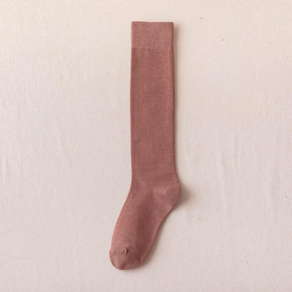 Женские гольфы до колена в корейском стиле, черно-белые, утягивающие, хлопковые