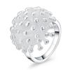 925 Sterling Silver Fireworks Coral Ring Fashionable Wedding Jewelry