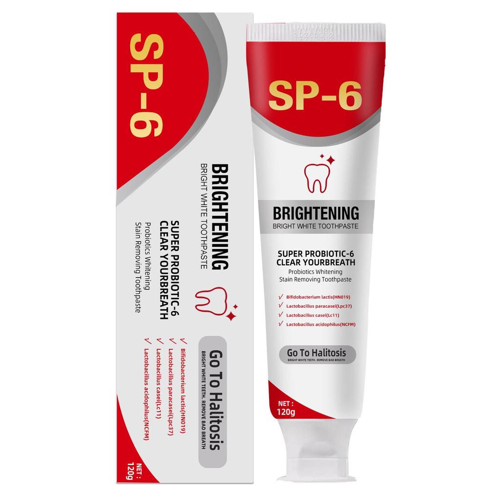 Sp 6 Ultra Whitening, Зубная паста Sp 6, Ультра отбеливающая зубная паста Sp - 6, Пробиотическая осветляющая зубная паста, Зубная паста для глубокого очищения