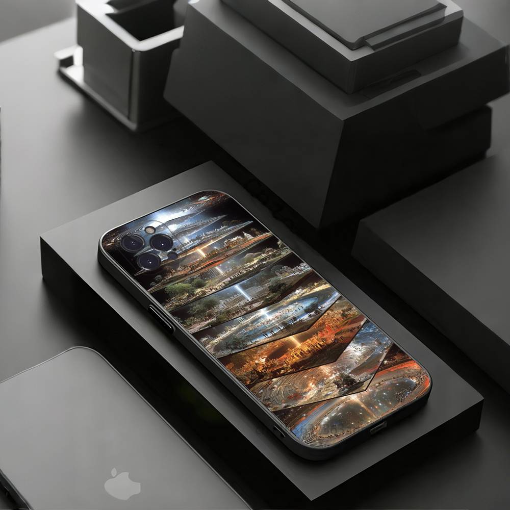 Чехол для телефона "Звезды Земли Космос" Для iPhone 17 16 15 14 13 12 11 Pro Xs Max Mini Plus Противоскользящий Ударопрочный Жесткий