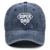 Кепка-snapback с принтом "СУПЕР ПАПА", Женская кепка на День отца, Модная, Всесезонная, Однотонная, Защита от солнца, Регулируемая, Бейсболка