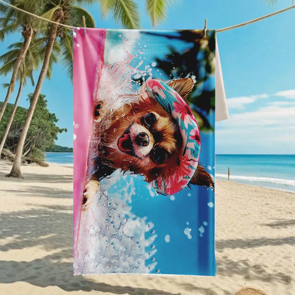 Новое двухстороннее бархатное пляжное полотенце, поддерживающее полотенце для серфинга, спортивное полотенце