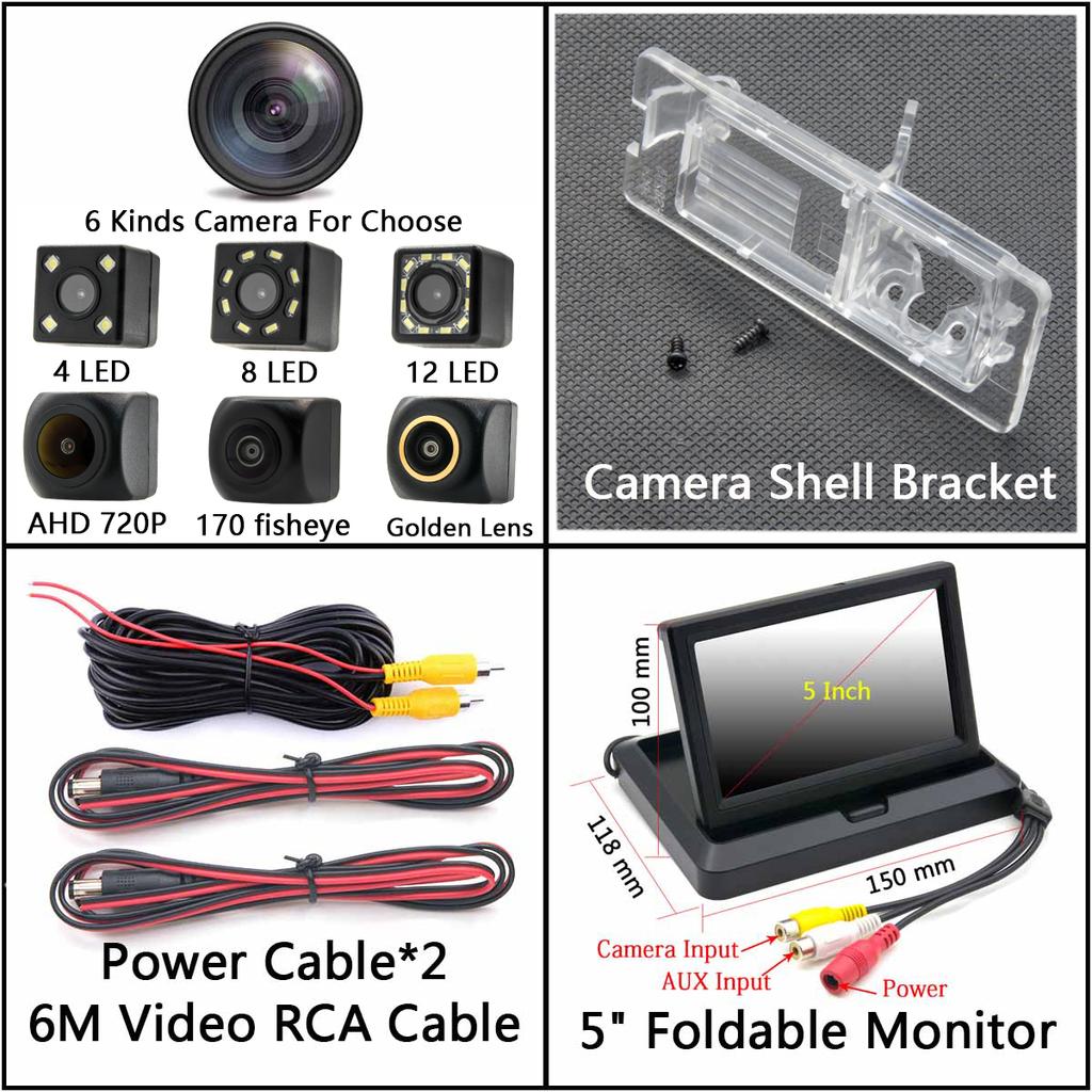 Fisheye 720P AHD Backup Reversing Rear View Camera For Renault Megane III Hatchback Laguna II III Hatchback Clio 4 Zoe Car