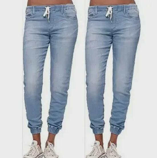 Европейские и американские женские облегающие повседневные подростковые джинсы с эластичной талией