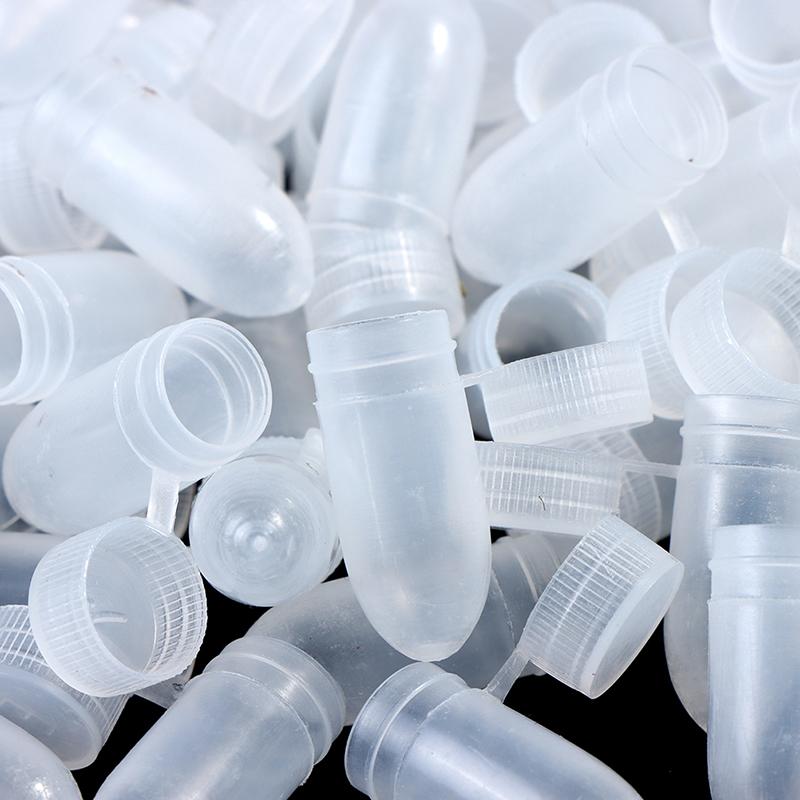 100 Pcs Portable Flip Lid Transparent Capsule Storage Containers Pill Box Holder