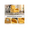 Fauteuil À Bascule Moderne Du Milieu Du Siècle, Tissu Ours En Peluche, Assise Rembourrée, Jaune