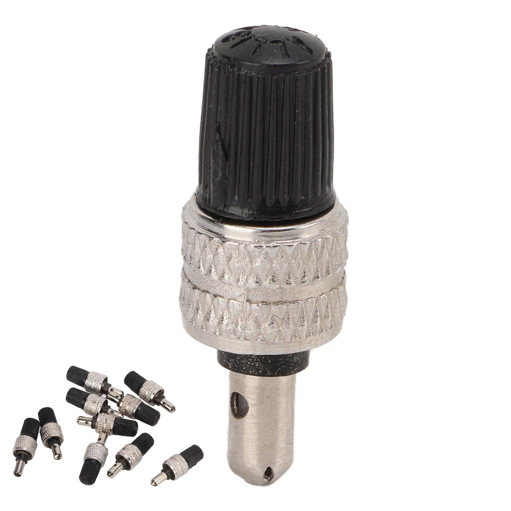 Комплект из 10 шт. сердечников клапанов для велосипедных шин с колпачком из никелированной латуни, немецкие стержни клапанов для электромобилей