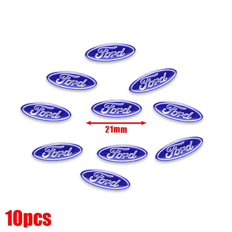 3D Aluminium Car Remote Control Key Badge Emblem Stickers For Ford Fiesta Ranger Fusion Mondeo Mustang Transit Auto Accessories ZV5
