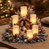 Festival Event Ornaments Christmas Lighted Centerpiece, Atmospheric Ornament with Warm Glow, USB Festive Living Room Accents Powered Plastic